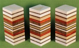 Blank #740 - Segemented Striped Blanks - 3 Each Assorted ~ 1 1/2" x 1 1/2" x 3 3/4" ~ $17.99